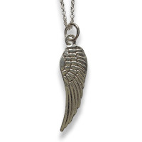 Sterling Silver Angel Wing Pendant Necklace