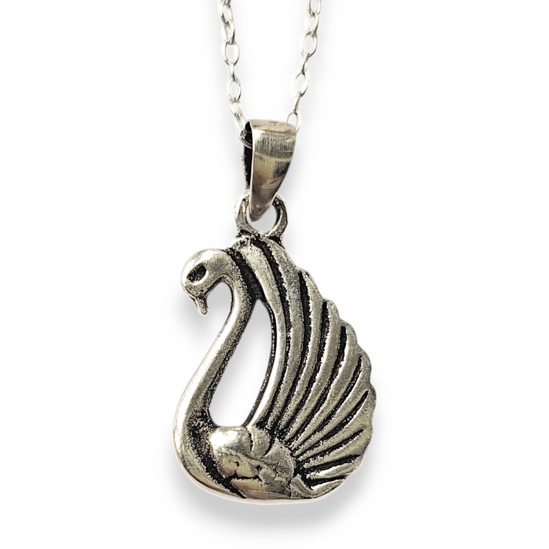 Swan Sterling Silver Pendant Necklace Swan Sterling Silver Pendant Necklace