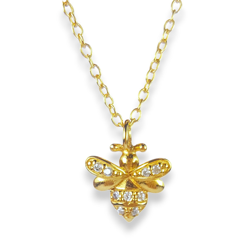 Gold Vermeil Bee Pendant Necklace Gold Vermeil Bee Pendant Necklace