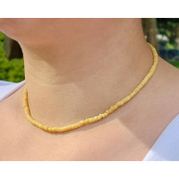 Yellow Heishi Choker Necklace
