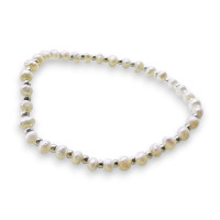 Pearl Silver Beads Stretch Bracelet