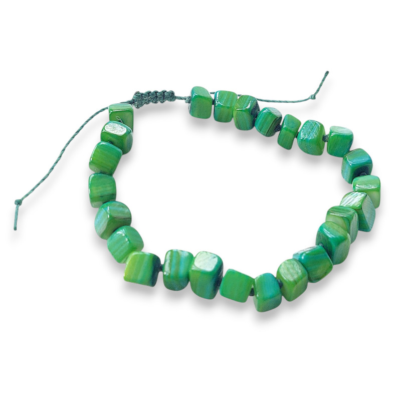 Green Shell Beads Knotted Cord Bracelet Green Shell Beads Knotted Cord Bracelet