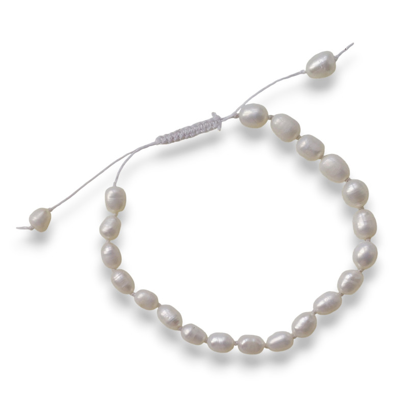 Pearl Beaded Cord Bracelet 6mm Pearl Beaded Cord Bracelet 6mm