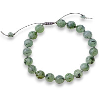 Prehnite with Epidote Bracelet 10mm