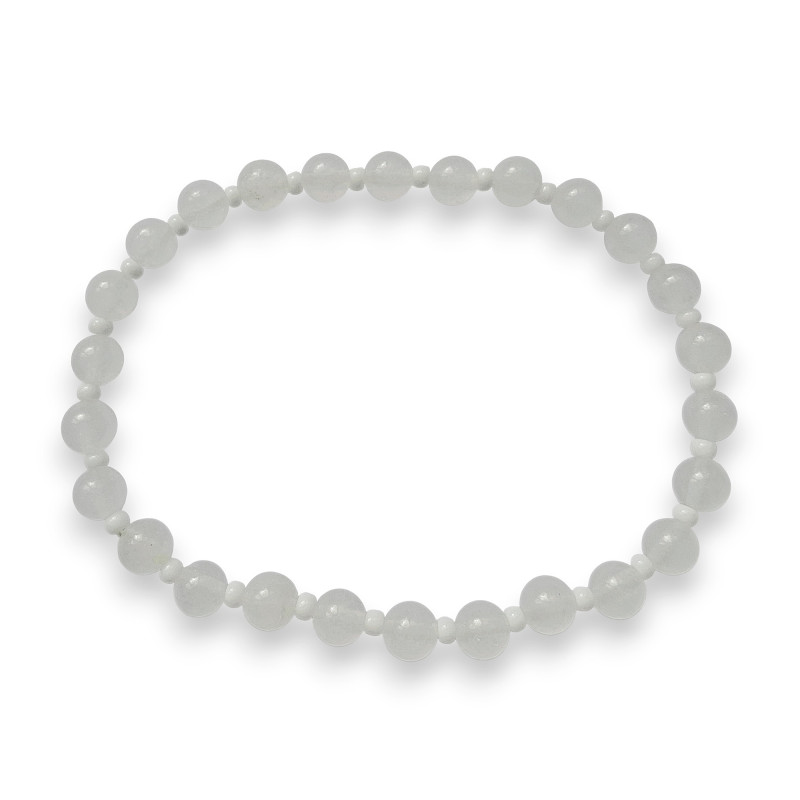White Jade Bracelet 6mm White Jade Bracelet 6mm