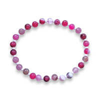 Pink Agate Bracelet 6mm