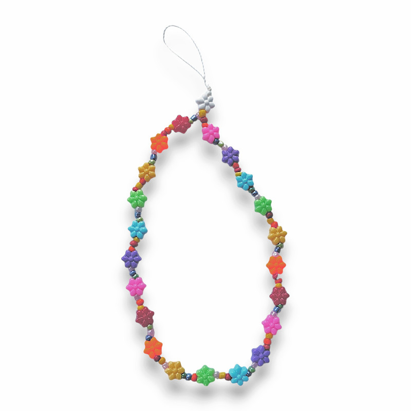 Flower Beads Phone Chain Charm Flower Beads Phone Chain Charm