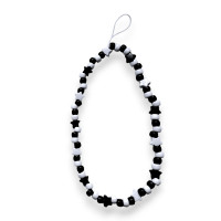 Black and White Beads Phone Strap Charm