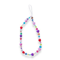 Hearts Mobile Phone Chain