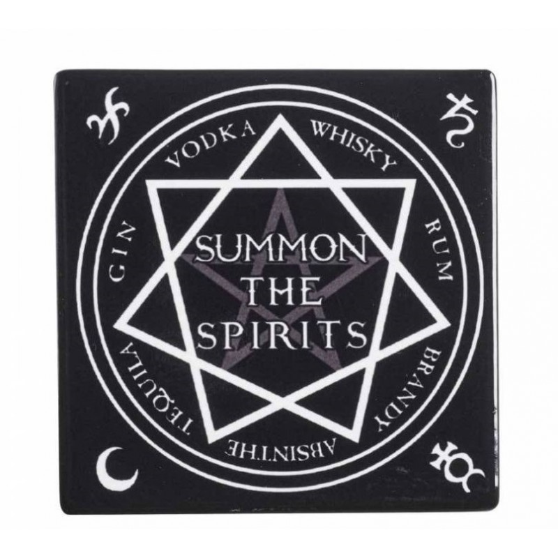 "Summon the Spirits" Gothic Ceramic Coaster "Summon the Spirits" Gothic Ceramic Coaster