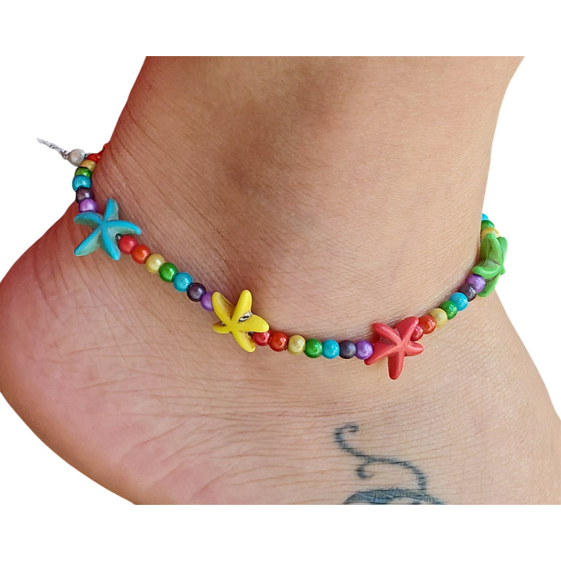Starfish Miracle Beads Anklet