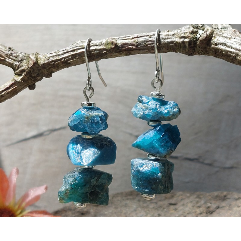 Rough Natural Gemstone Earrings Rough Natural Gemstone Earrings