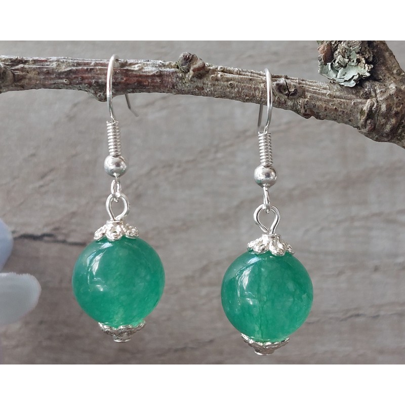 Natural Stone Earrings Silver Plated Natural Stone Earrings Silver Plated