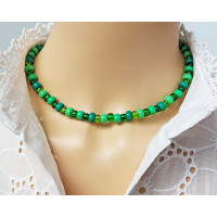 Green Beads Choker Necklace