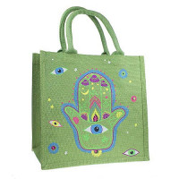 Hamsa Hand Jute Bag