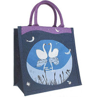 Jute Bag - Swans