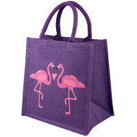 Jute Bag - Flamingos