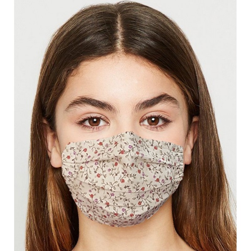 Face Mask Pleated Cotton Face Mask Pleated Cotton