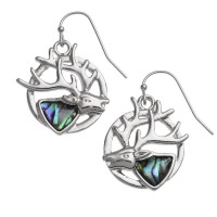 Stag Paua Abalone Shell Drop Earrings
