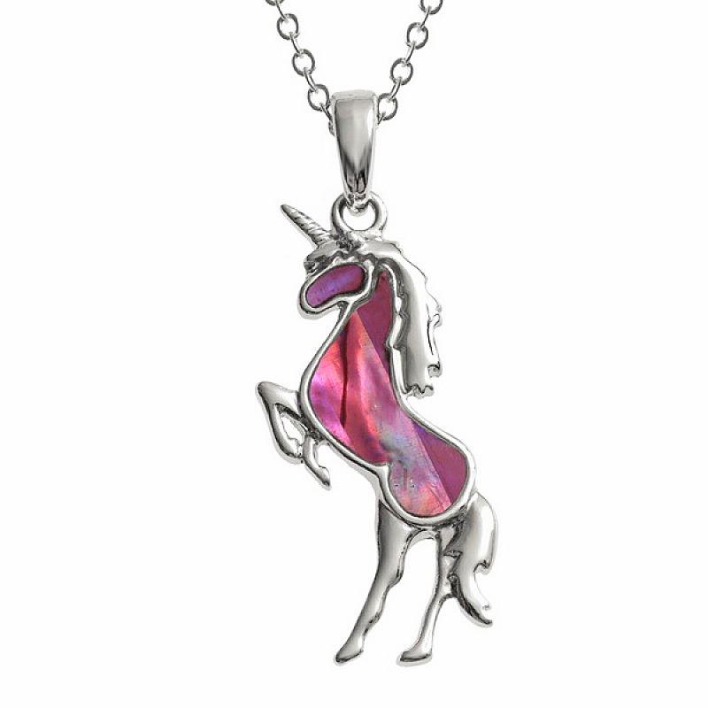 Unicorn Abalone Paua Shell Pendant Necklace Unicorn Abalone Paua Shell Pendant Necklace