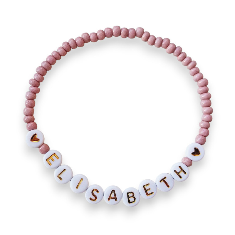Gold Letter Beads Bracelet 4mm Gold Letter Beads Bracelet 4mm