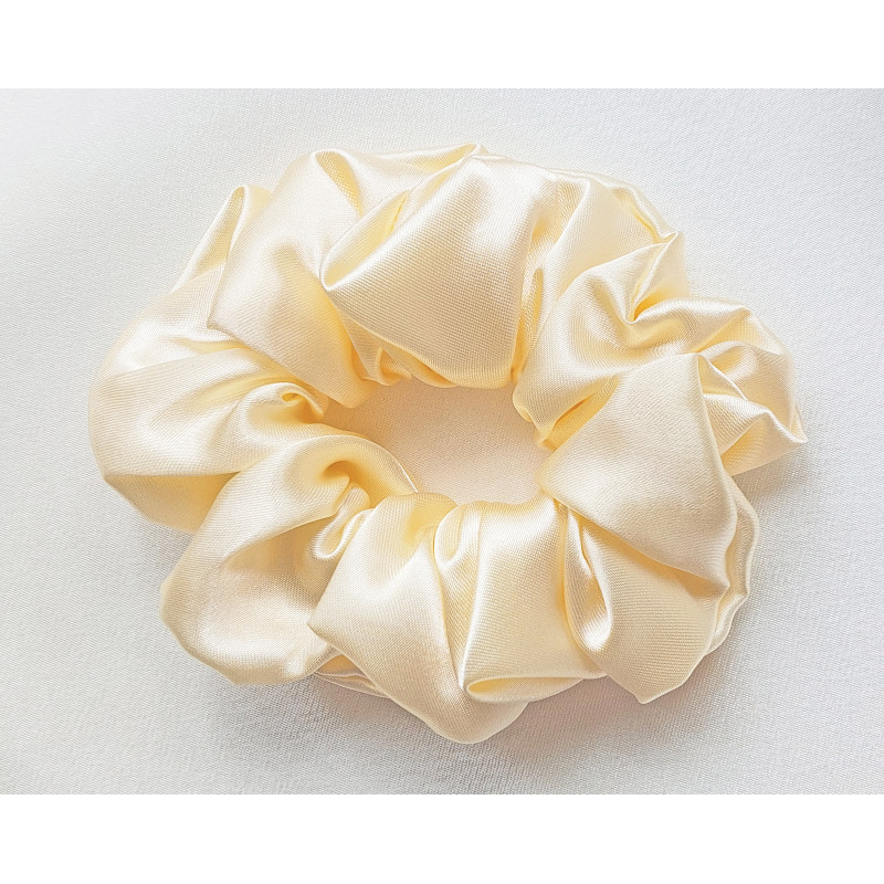 Scrunchie - Cream Silky Satin Scrunchie - Cream Silky Satin