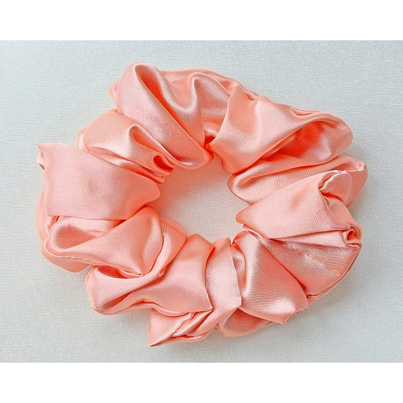 Scrunchie - Peach Silky Satin Scrunchie - Peach Silky Satin