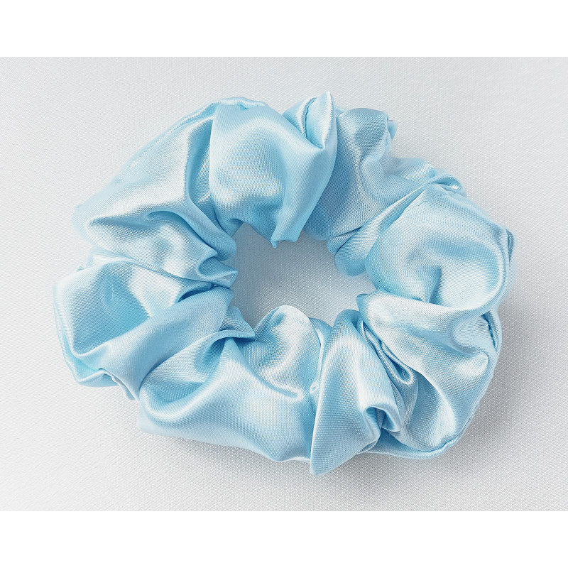 Scrunchie - Pale Blue Silky Satin Scrunchie - Pale Blue Silky Satin