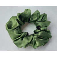 Scrunchie - Olive Green Silky Satin