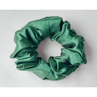Scrunchie - Bottle Green Silky Satin