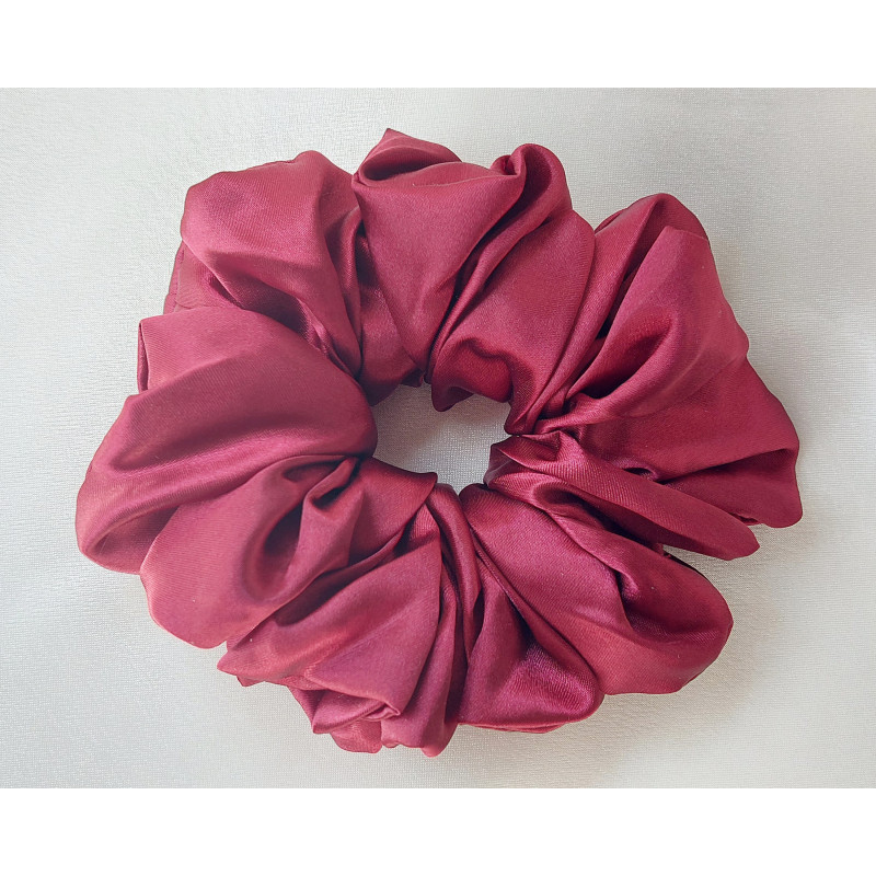 Scrunchie - Wine Red Silky Satin Scrunchie - Wine Red Silky Satin
