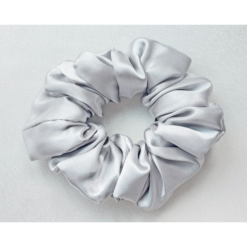 Scrunchie - Silver Grey Silky Satin Scrunchie - Silver Grey Silky Satin