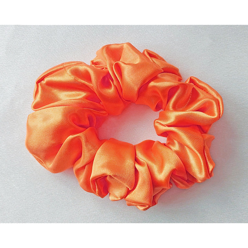 Scrunchie - Orange Silky Satin Scrunchie - Orange Silky Satin