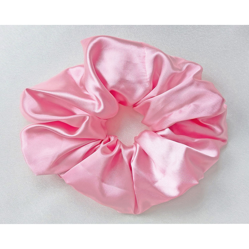 Scrunchie - Pink Silky Satin Scrunchie - Pink Silky Satin