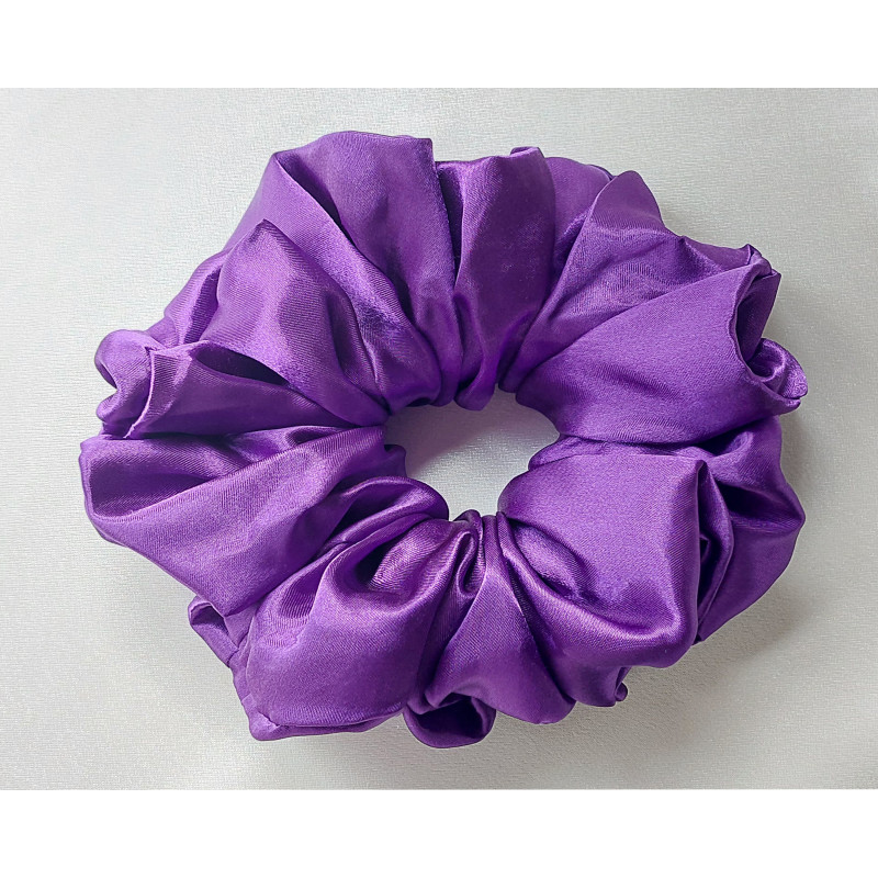 Scrunchie - Purple Silky Satin Scrunchie - Purple Silky Satin
