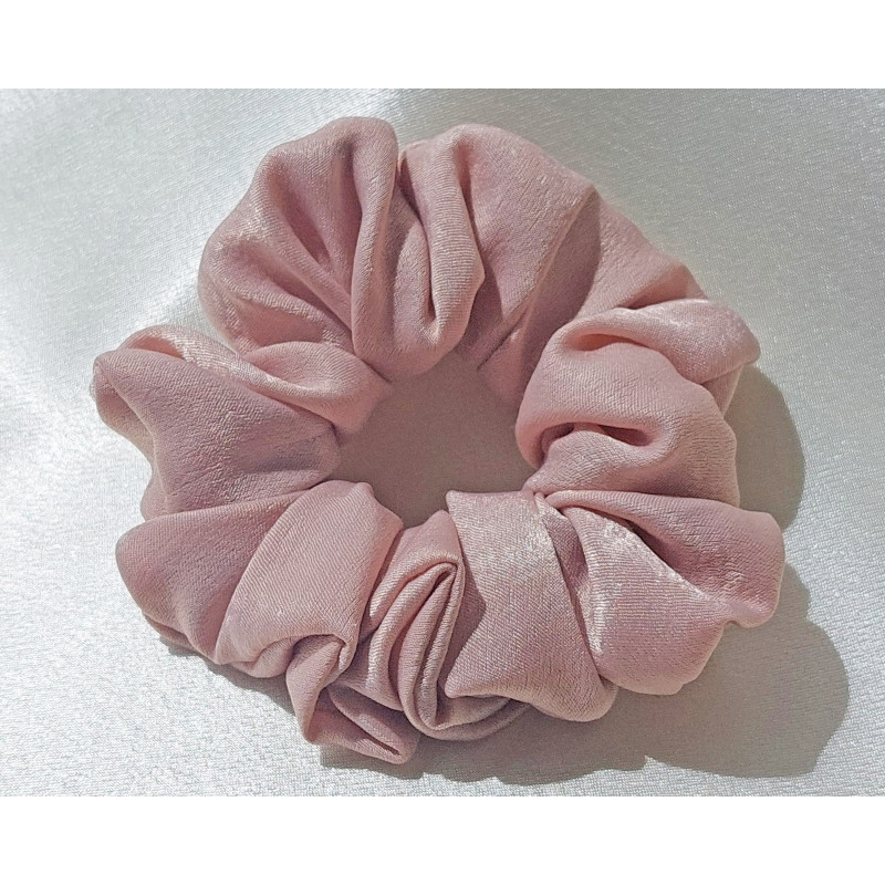 Scrunchie - Blush Velvet Satin Scrunchie - Blush Velvet Satin