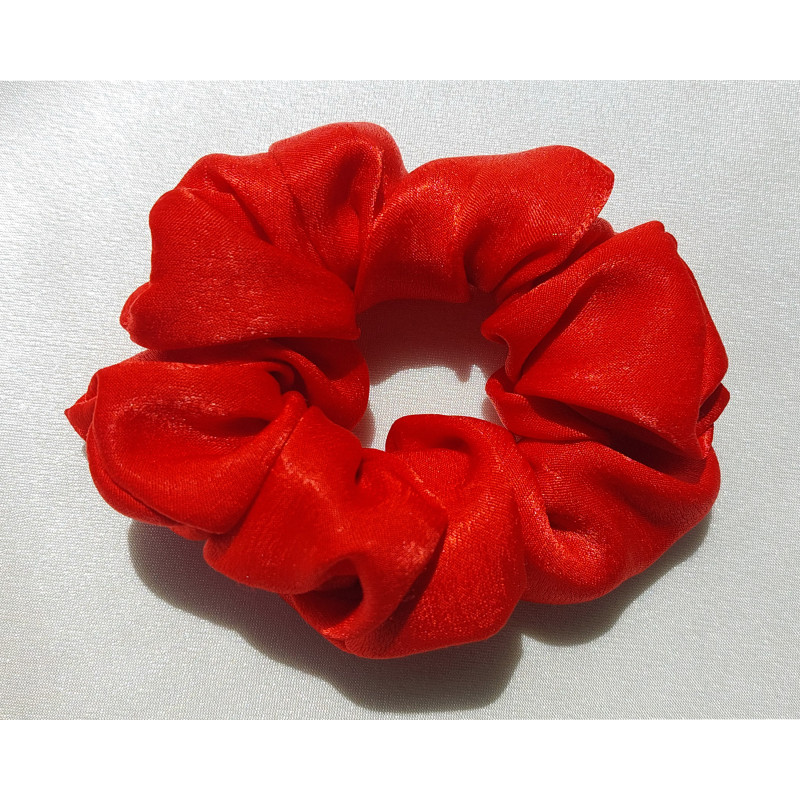 Scrunchie - Red Velvet Satin Scrunchie - Red Velvet Satin
