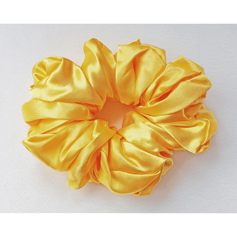 Scrunchie - Yellow Gold Silky Satin Scrunchie - Yellow Gold Silky Satin