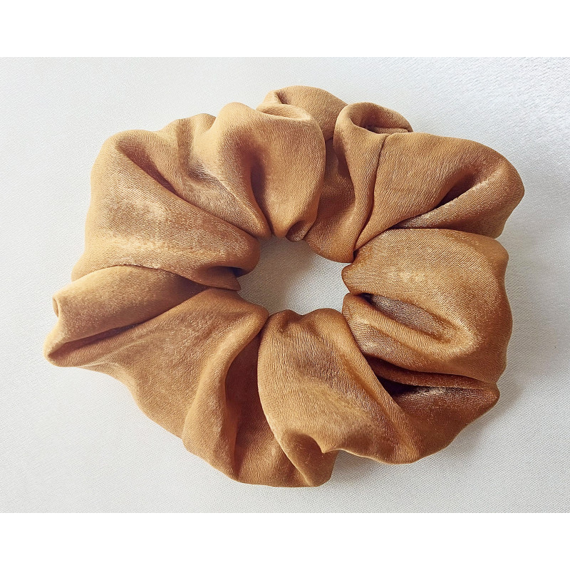 Scrunchie - Dark Gold Velvet Satin Scrunchie - Dark Gold Velvet Satin