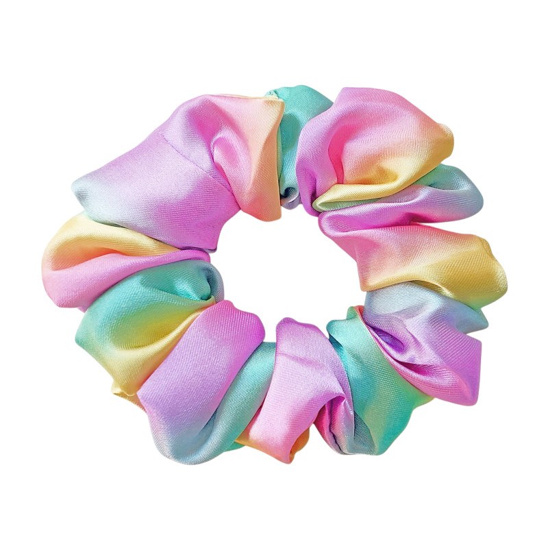 Scrunchie - Pastel Rainbow Satin