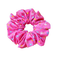 Floral Scrunchie - Dark Pink