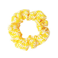Yellow Floral Scrunchie