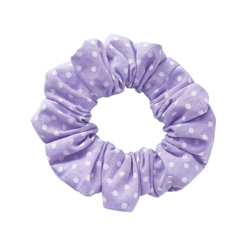 Lavender Scrunchie - Polka Dots