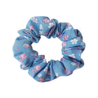 Scrunchie - Blue Floral Cotton