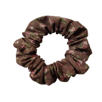 Floral Brown Scrunchie