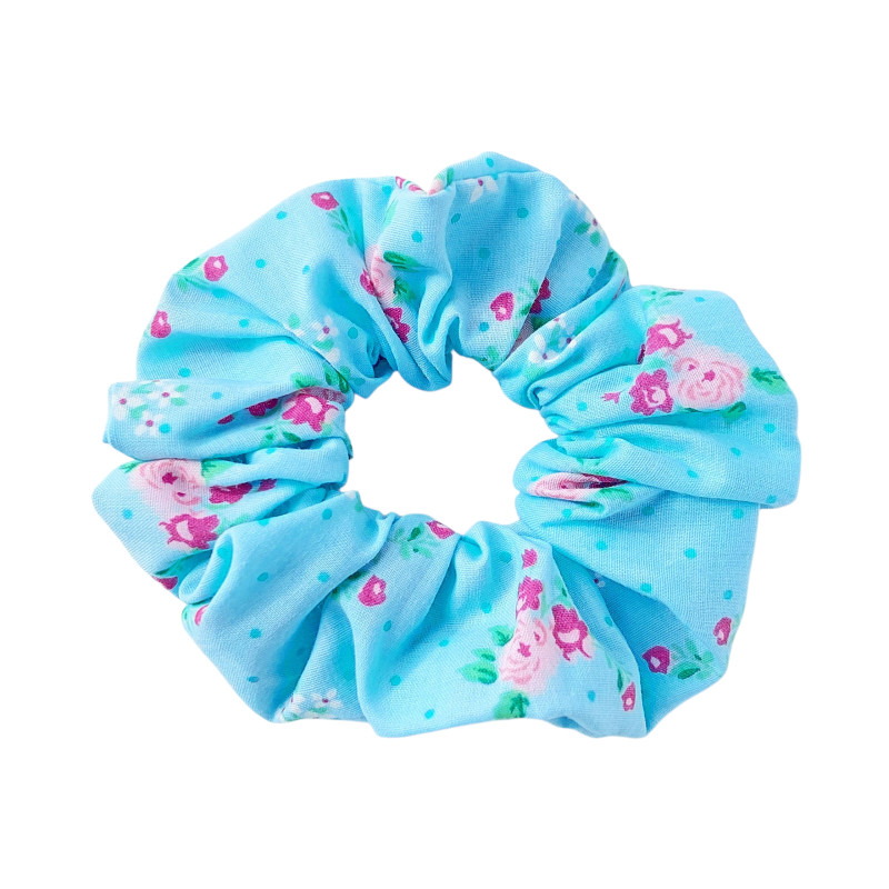 Scrunchie - Blue Floral Print Scrunchie - Blue Floral Print