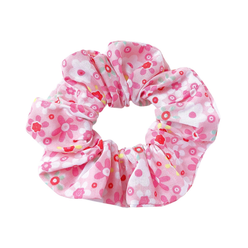 Pink Floral Scrunchie Pink Floral Scrunchie