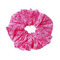 Scrunchie - Pink Floral Batik
