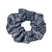 Grey Scrunchie - Floral Batik