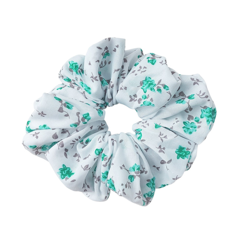 Floral Scrunchie - Ditsy Turquoise Floral Scrunchie - Ditsy Turquoise